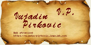 Vujadin Pirković vizit kartica